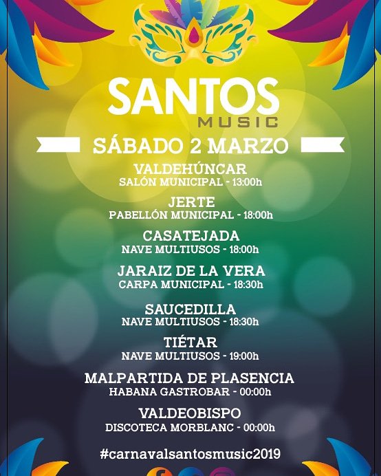 #CARNAVALSANTOSMUSIC
Hoy Sabado...