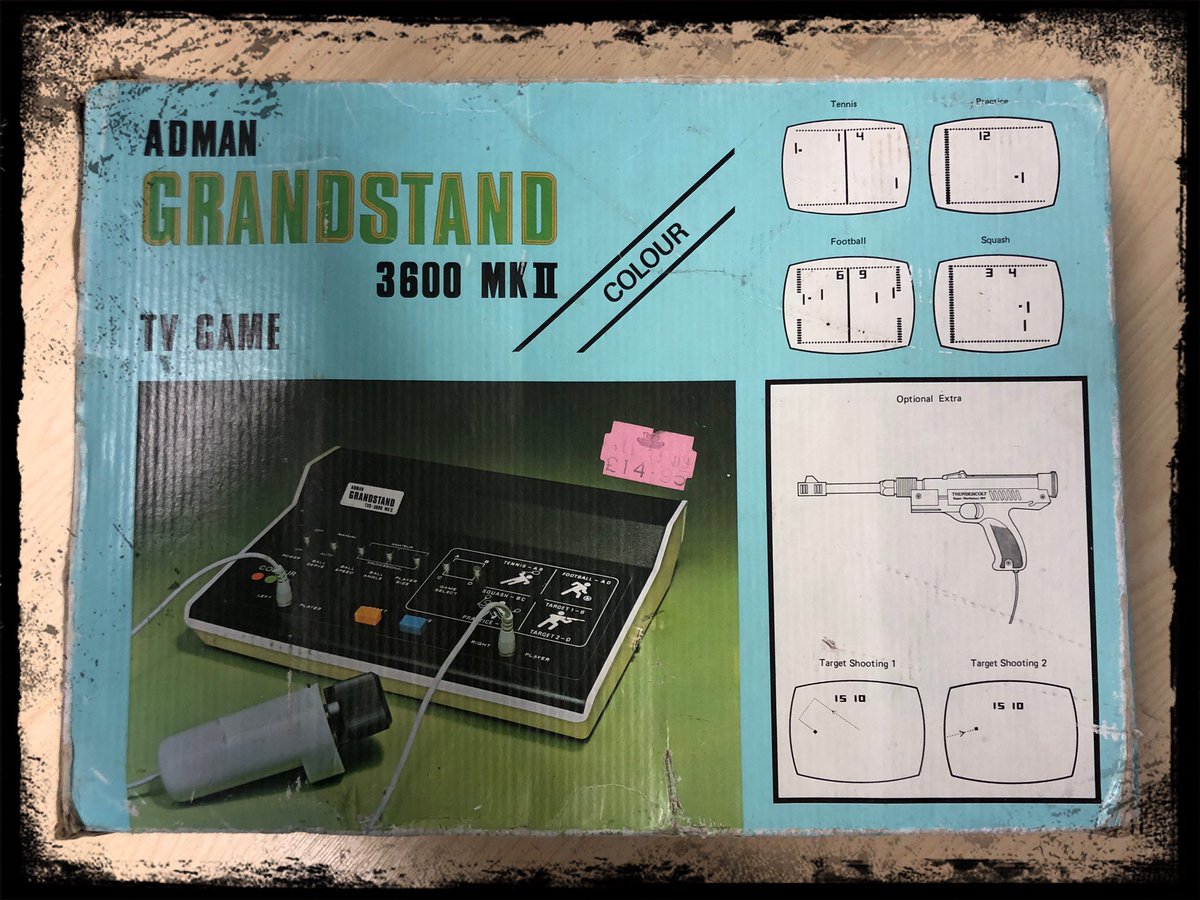 SWRetroComp's tweet photo. Our #Retro #BoxOfTheDay is back to the 1970s again with the #Adman #Grandstand TVG 3600 MKII … devoting quite a lot of the box space to promoting an optional extra! #RetroComputing #ComputerHistory #RetroGaming #VideoGames #WPUGamers https://t.co/iEIFizkrYQ