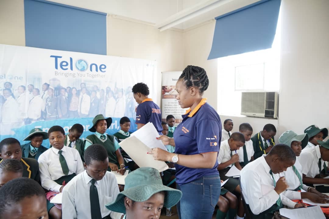 TelOneZW's tweet photo. In Session #TelOneQueenMakers #GirlsMentorship @UNFPA_Zimbabwe @WorldVision @chipo_mtasa @melodymbira @NdebeleHazel @FadziMakhalima https://t.co/V1omFbHCEE