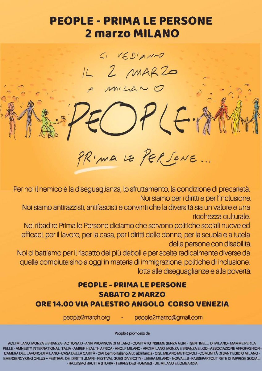 Ci siamo! #Primalepersone #PeoplePrimaLePersone #People2March