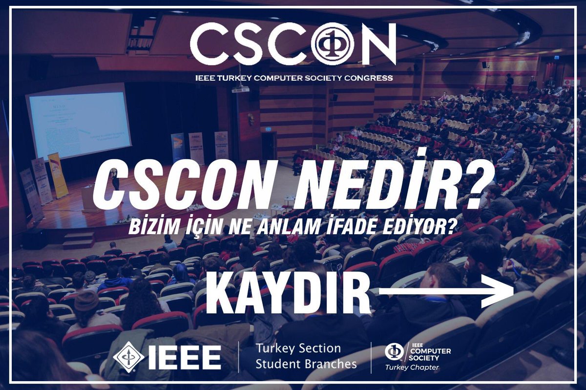 ieeecstrsac's tweet image. IEEE Türkiye Computer Society&apos;nin her yıl farklı öğrenci kollarının ev sahipliğinde organize ettiği,+++  @ieeetrcs @ieeetrcscon @ComputerSociety @ieeetrsb #IEEETURKEYCOMPUTERSOCIETYCONGRESS #CSCON