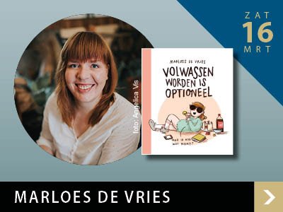 indebroeren's tweet photo. Zaterdag 16 maart kun je vanaf 14:00 uur het nieuwste boek van Marloes de Vries, Volwassen worden is optioneel, door haar laten signeren in onze winkel! https://t.co/ktMwM7BnXR