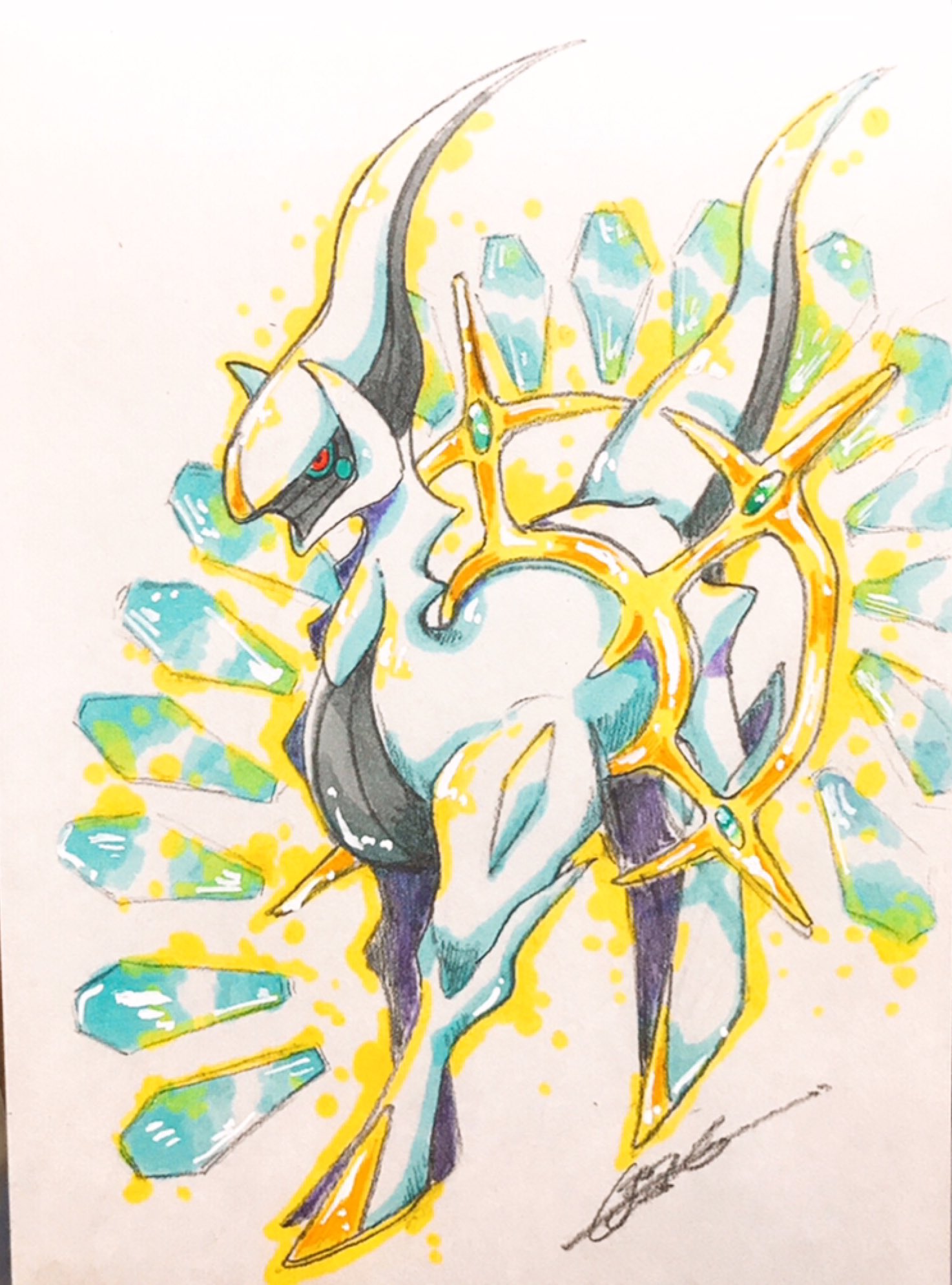 ぼるしち アルセウス様初描き プレートの色は心の目で見て T Co Yumjhcmh5m Twitter