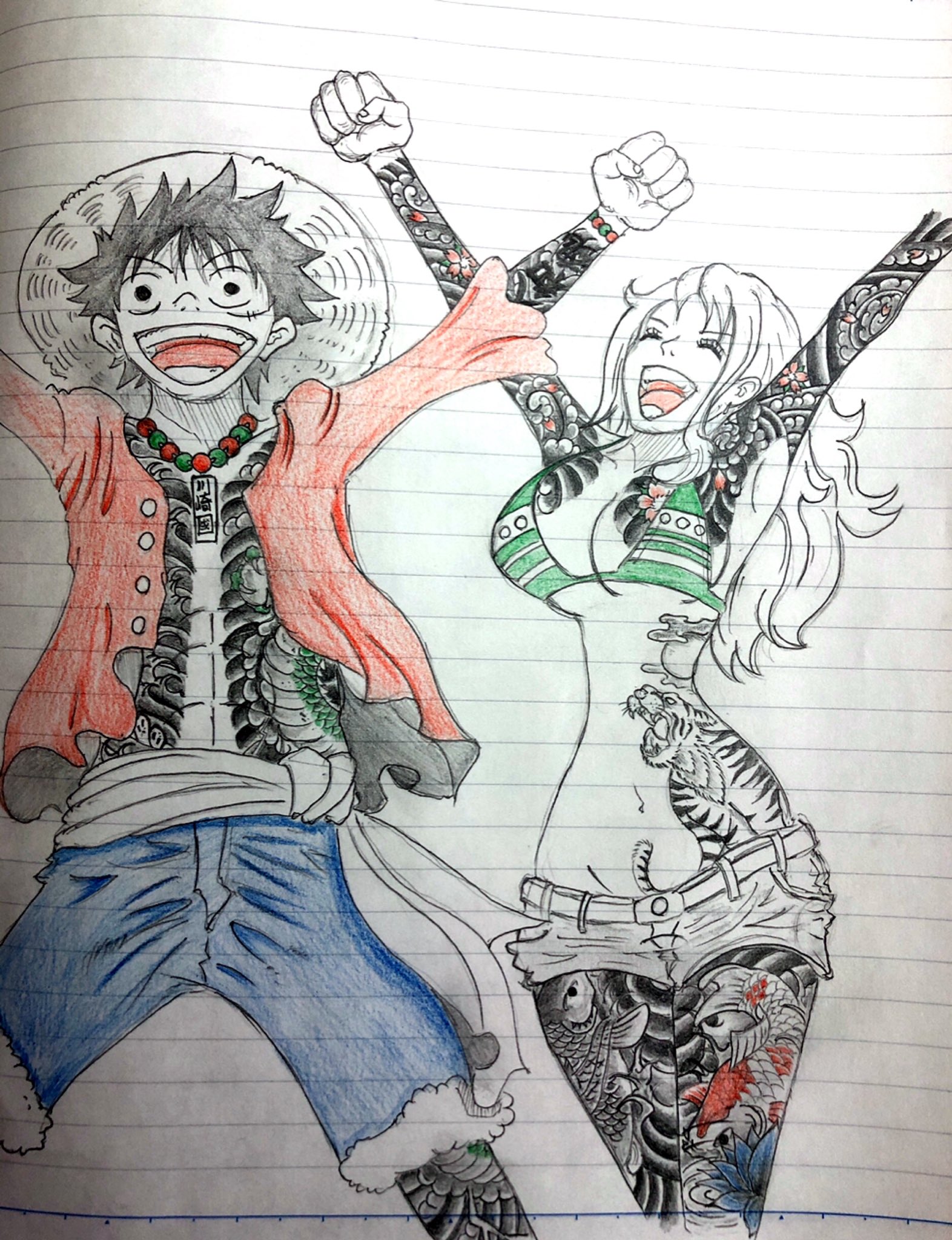 草間清隆 ルフィとナミが刺青入れたらしいよww ワンピース ルフィ ナミ 刺青 T Co Q8gpahdyvj Twitter