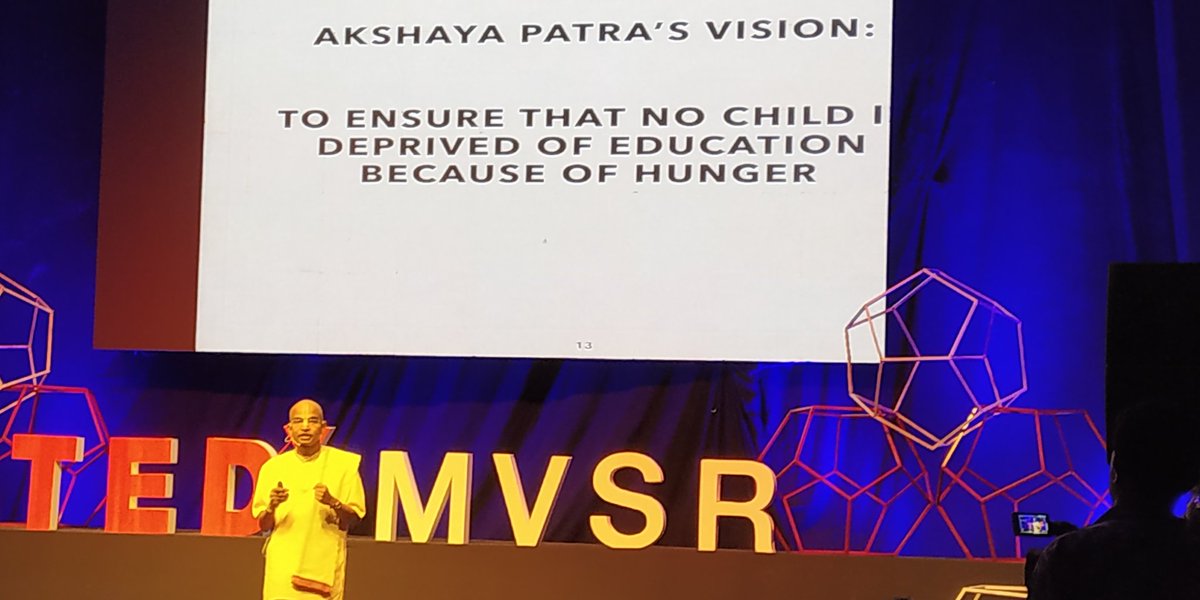 tedxmvsr's tweet photo. Ted talk #3billionmeals #tedxmvsr #mvsr @AkshayaPatra @akshayapatraNGO https://t.co/t6gh01nj8U