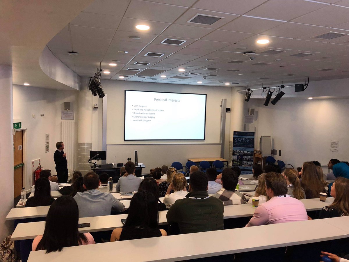 SWPlasticsConf's tweet photo. A great opening keynote lecture from retired Consultant Plastic Surgeon, and Co-Founder of the @SurgeryRde Plastic Surgery Unit, Mr Peter Saxby.

‘A Career in Plastic Surgery: Highlights and Lessons Learnt’ #SWPSC2019 @ExeterSurgSoc @SWPlasticsConf @ExeterMed https://t.co/56TBCXgUpU