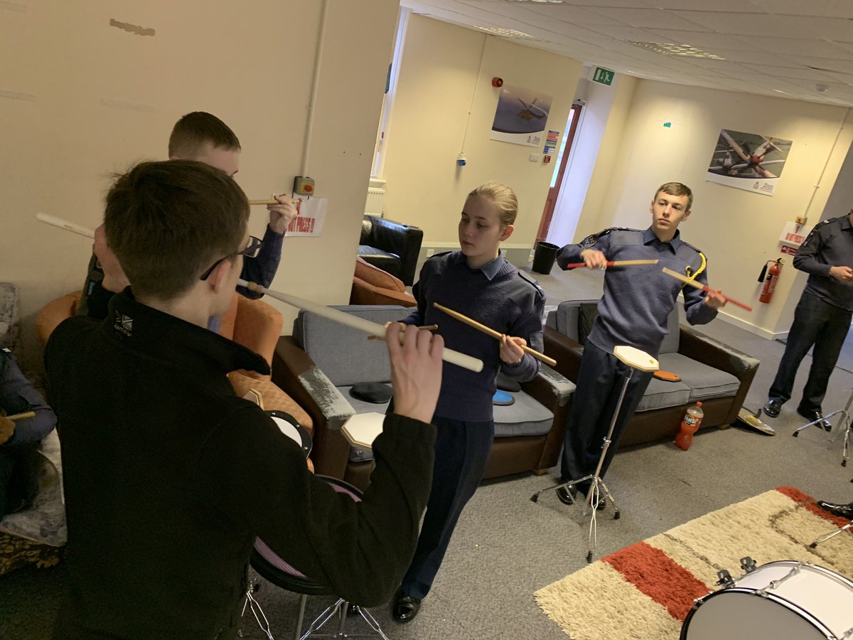 Rehearsals are well under way this weekend for our performance tomorrow! We also welcome Mr Michael Pegram and Annie Petrie from the RAF Halton Voluntarily Band to do some conducting and percussion! #AirCadets #NoOrdinaryHobby #NoOrdinaryVolunteer #LookingGrandRegionBand