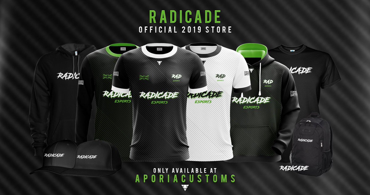 RadicadeEsports's tweet photo. Need some new Apparel?
The 2019 #RadApparel Range โ
Link๐๐
https://t.co/WRU37DLglJ
Use Code: #StayRad for Discount!
In collaboration with @AporiaCustoms
Remember to tag us in a post/photo when the product arrives!
#TeamRadicade #Apparel #Esports https://t.co/2JmF0TKXes