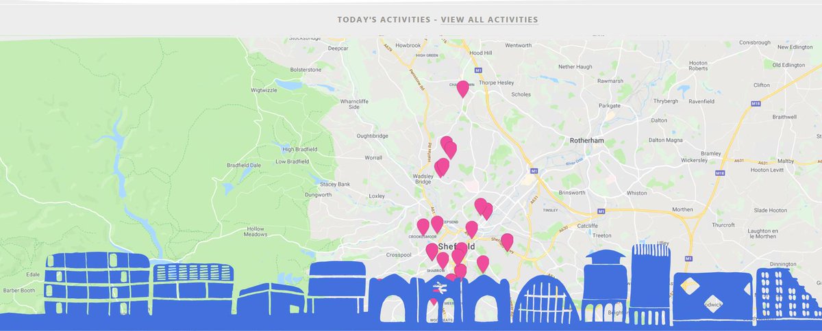 SheffMHG's tweet photo. If location is important to you when you're searching for mental health friendly activities, you can use the handy map at the bottom of each page on our website: https://t.co/y3Msn8fyJh https://t.co/rA1ZG1OmWA