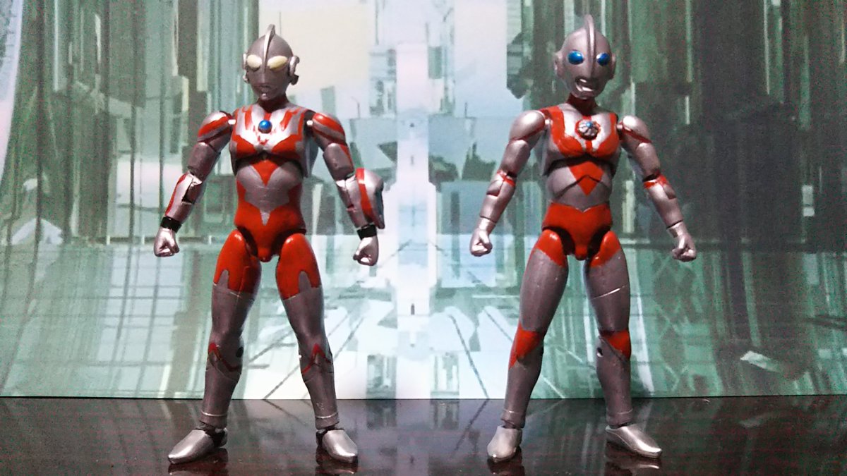 ほんの少し赤い悪魔 Auf Twitter Shodoウルトラマンパワードの工事が完了 頭を縮小させても少しデカい 腹部の段差も盛り過ぎると 胸パーツに当たって塗装落ちするので 結果薄くした 去年作成した頭は赤目に塗り替え 光の国を背景用にプリントしたんで とりあえず