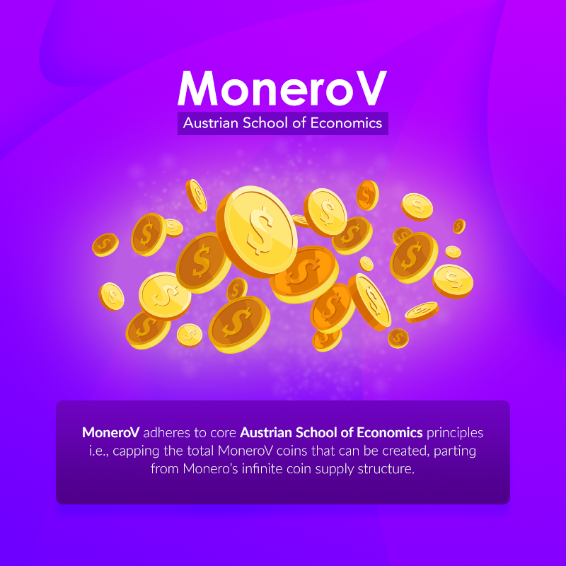 <a href="/monero_v/">MoneroV</a> is implementing the Austrian School of Economics principles in managing its supply structure. This means more rapid development process based on scalable blockchain algorithm. #moneroV $XMV #blockchain