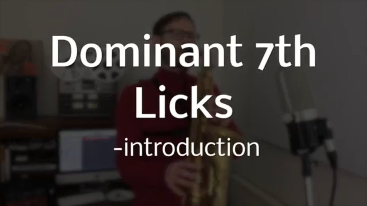 SaxStudies's tweet image. Check out my latest series on YouTube, #Dominant7thLicks youtu.be/B6_qK5wXMic
