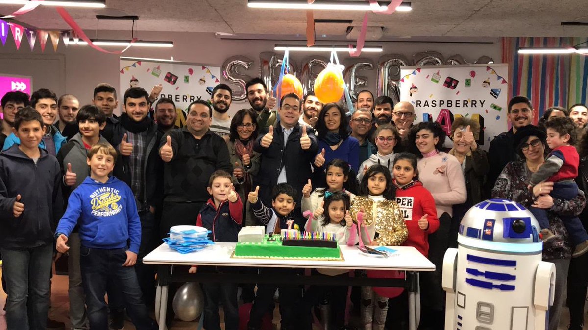 IEAeducators's tweet photo. Celebrating the 7th RaspberryPi Birthday at Coder-Maker Lebanon #rjam #PiParty https://t.co/YMb973Ve42