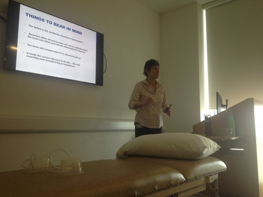 Sarah Gibb kicking off the #NBT vestibular course #vestibular #rehab #vestibularrehab