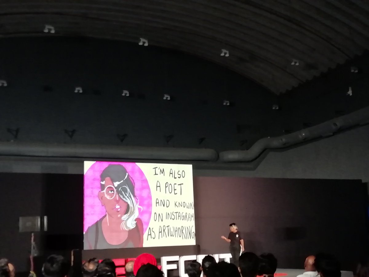 DawoodMindset's tweet photo. #TEDxFCRIT

Tumhare pass MA hai,
Mere pass STIG-MA hai.

Periods, Sex, Dowry, Female circumcision. Let our girls speak. 
Speaking for Female.
@bedtalksldn https://t.co/kn3g1v0q6P