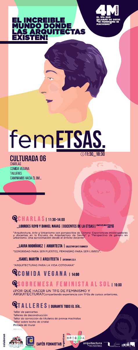CafFemSevilla's tweet photo. Empieza la cuenta atrás hacia el 8M!!
Este Lunes 4 las compas de @brigadaconv (instagram) van a hacer una jornada feminista en la facultad de arquitectura que no os podéis perder. Allí estaremos junto a las compas de @CafeFemAljarafe 
Allí nos vemos!
#HaciaLaHuelgaFeminista #8M https://t.co/HuKpOP0N22