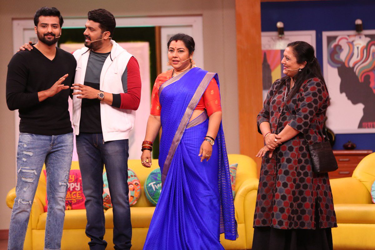 BangaloreTimes1's tweet photo. The team of #AdiLakshmiPurana will be on #MajaTalkies tonight https://t.co/lFPyUnVisD