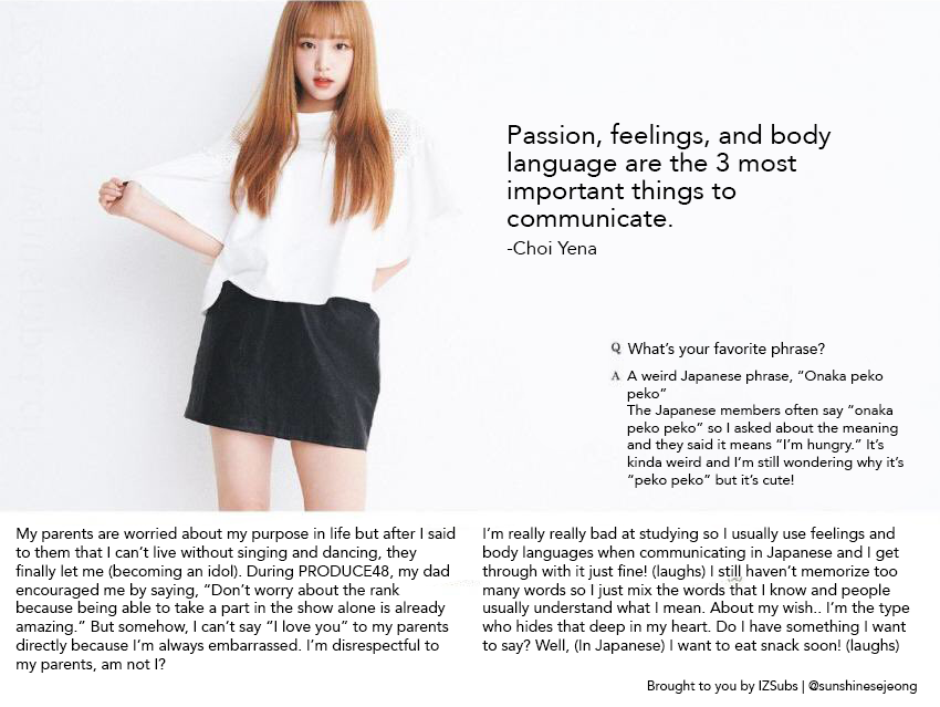 IZSUBS's tweet photo. [TRANS] 
IZ*ONE on Anan Magazine February 2019 issue

Wonyoung, Sakura, Yuri, Yena Interview

Translated by: az_one and @sunshinesejeong of IZSUBS
 
#IZONE #아이즈원 #アイズワン
#Wonyoung #Sakura #Yuri #Yena https://t.co/c4Znhk9yCu