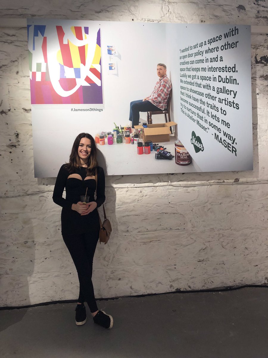It was such a dream having my photo be part of @MaserArt event last night with @JamesonIreland #jameson3things