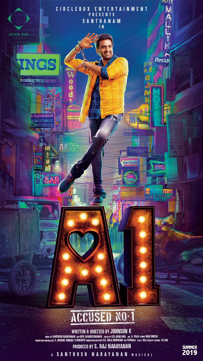 iamsanthanam's tweet photo. Here we go the first look of #A1 directed by #Johnsonk  co-starring  #TaraAlishaBerry produced by @rajnarayanan11 #A1FirstLook  #Circleboxentertainment  @circleboxE  Music by @Music_Santhosh @proyuvraaj  DOP @GopiJegadees77 😊🙏 https://t.co/Ou4sNPz6uz