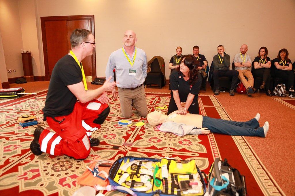 NIHEMS sharing their knowledge and skills #cfrni2019 Pit Crew CPR, building a #communityoflifesavers