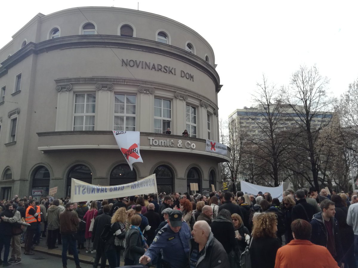 #protest rally of Croatian #journalists #MoreFreeSpeech less #politicalpressure