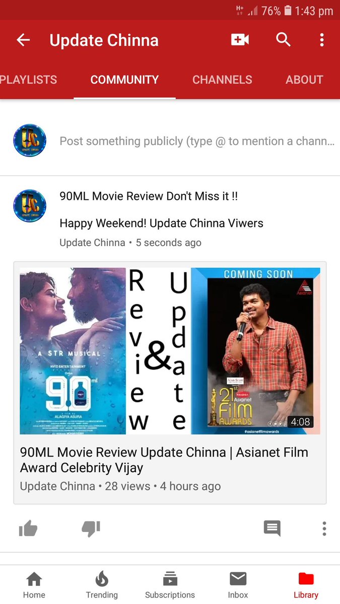 cinenayagan's tweet photo. My YouTube Chennal Post 😍😍
Thank you for your support
Nanba and nanbi
▶️https://t.co/hMWxNpprB2

#UpdateChinna      #UCSquad https://t.co/Du71ZPuYB6
