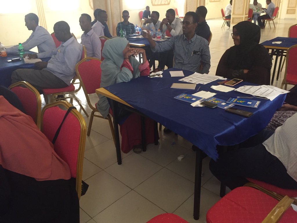 DSUBenadir's tweet photo. A capacity building training for officials from 17 districts within Benadir region & reps from BRA from different department is underway. The aim of the training is to build their capacity, knowledge on sustainable strategies towards finding durable solutions 4 IDPs .#DS4M https://t.co/0T2hlsqwin