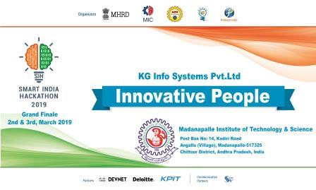 iitroorkee's tweet photo. Team #InnovativePeople at #IITRoorkee in #SmartIndiaHackathon2019 #SoftwareEdition from #MITS #Madanapalle @MITS_College #SIH2019GrandFinale @HRDMinistry @Persistentsys @AICTE_INDIA @adsahasrabudhe @PrakashJavdekar @PMOIndia @narendramodi @SIH2019 @i4CIndia https://t.co/neMDpr39fL
