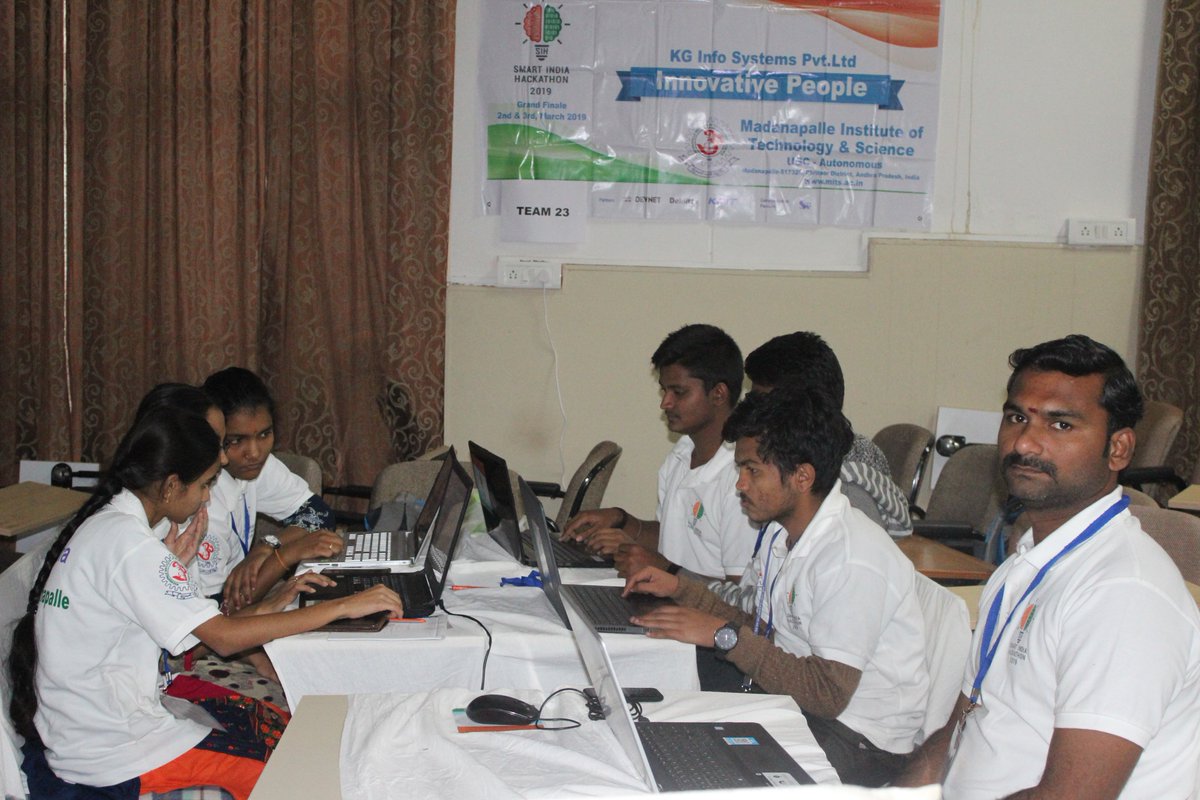 iitroorkee's tweet photo. Team #InnovativePeople at #IITRoorkee in #SmartIndiaHackathon2019 #SoftwareEdition from #MITS #Madanapalle @MITS_College #SIH2019GrandFinale @HRDMinistry @Persistentsys @AICTE_INDIA @adsahasrabudhe @PrakashJavdekar @PMOIndia @narendramodi @SIH2019 @i4CIndia https://t.co/neMDpr39fL