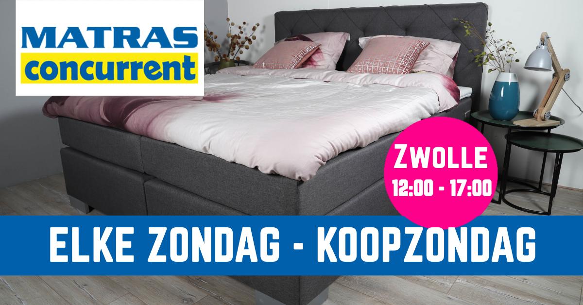 Wij hebben morgen weer een #koopzondag in onze winkel in #Zwolle! Kijk op matrasconcurrent.nl/winkels/zwolle voor meer informatie.