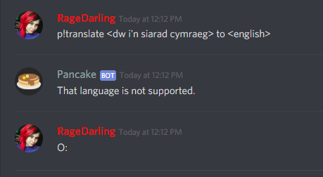 RageDarling's tweet image. RUDE

#pancakebot