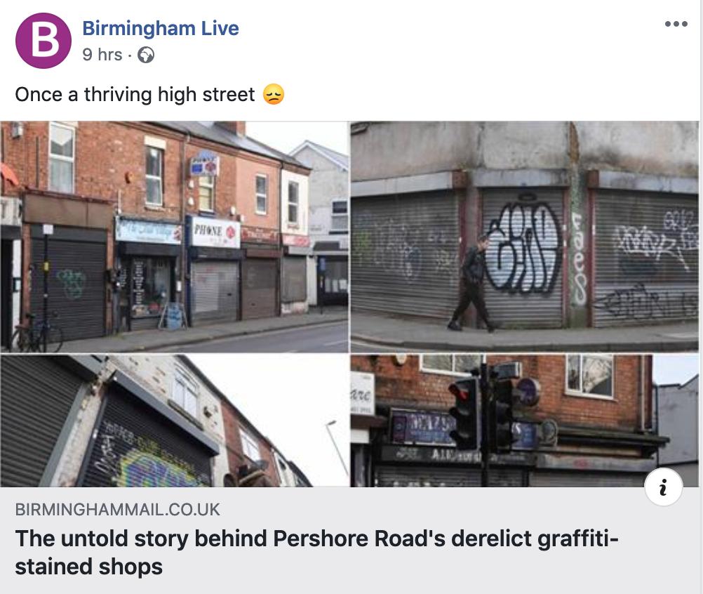 Such disappointing journalism <a href="/birmingham_live/">Birmingham Live</a>. Little focus on the behaviour of land developers and supermarkets who have held Stirchley in a state of limbo for decades, nor have you pointed out the small but wonderful indie venue scene that is growing despite this.