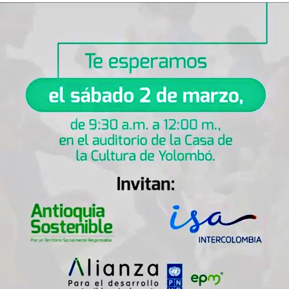 CRDFORM_SENACNM's tweet photo. #AEstaHora en el Señorial Municipio de @alcaldiadeyol, nuestro Profesional Instructor @alejo_carcamom participa de este magnifico evento auspiciado por @Proantioquia1, @ISAConexiones y @EPMestamosahi. Presente nuestro @SENASerCTMAE https://t.co/gQI4mqnfeT