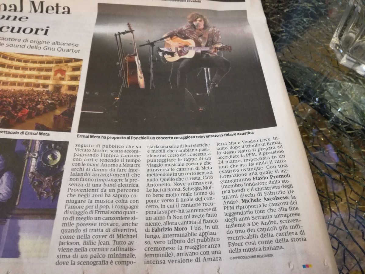 'Ermal Meta l'emozione scioglie i cuori' ♥️#laprovincia #ErmalMetaAteatro #ErmalMeta #cremona #teatroponchielli @famedalupi