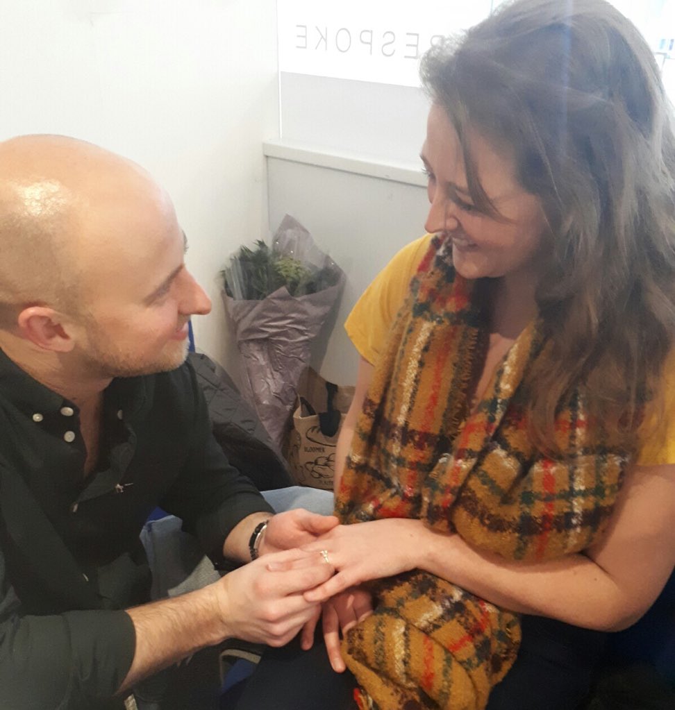 Yes, this happened in the shop. <a href="/stjohnsstBSE/">St Johns Street BSE</a> #proposal #bespoke #weddingrings #independent #jewellers #BuryStEdmunds
