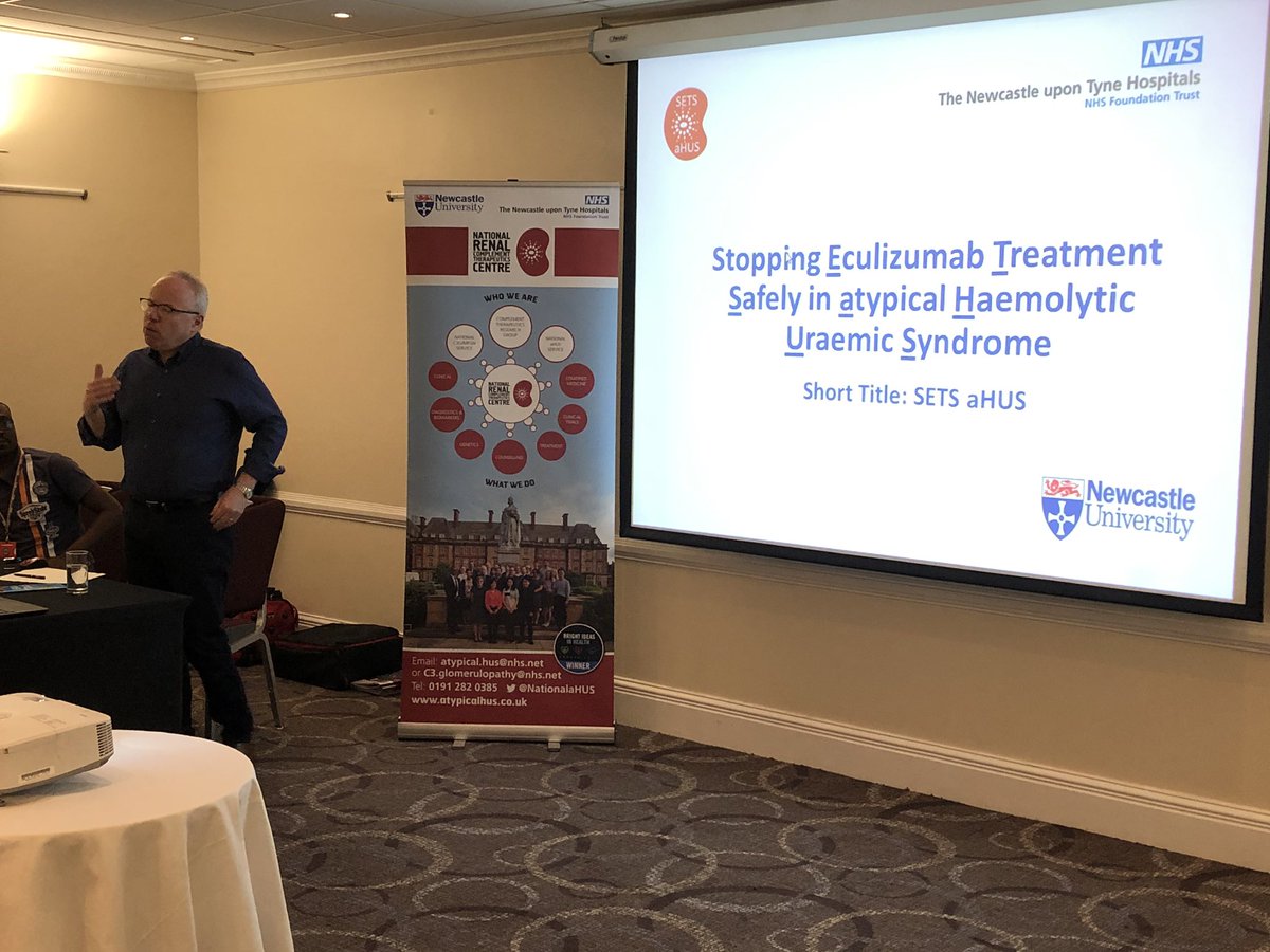 National aHUS Service (@nationalahus) on Twitter photo The #ahusroadshow with <a href="/neil_sheerin/">Neil Sheerin</a> discussing the #SETSaHUS trial. Can we safely withdraw eculizumab? The #ahusroadshow with <a href="/neil_sheerin/">Neil Sheerin</a> discussing the #SETSaHUS trial. Can we safely withdraw eculizumab?