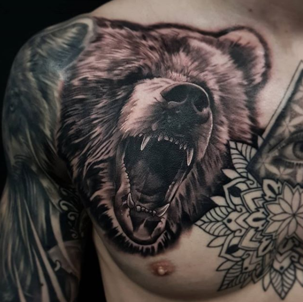 Top 15 Bear Chest Tattoo Designs  Ideas  PetPress
