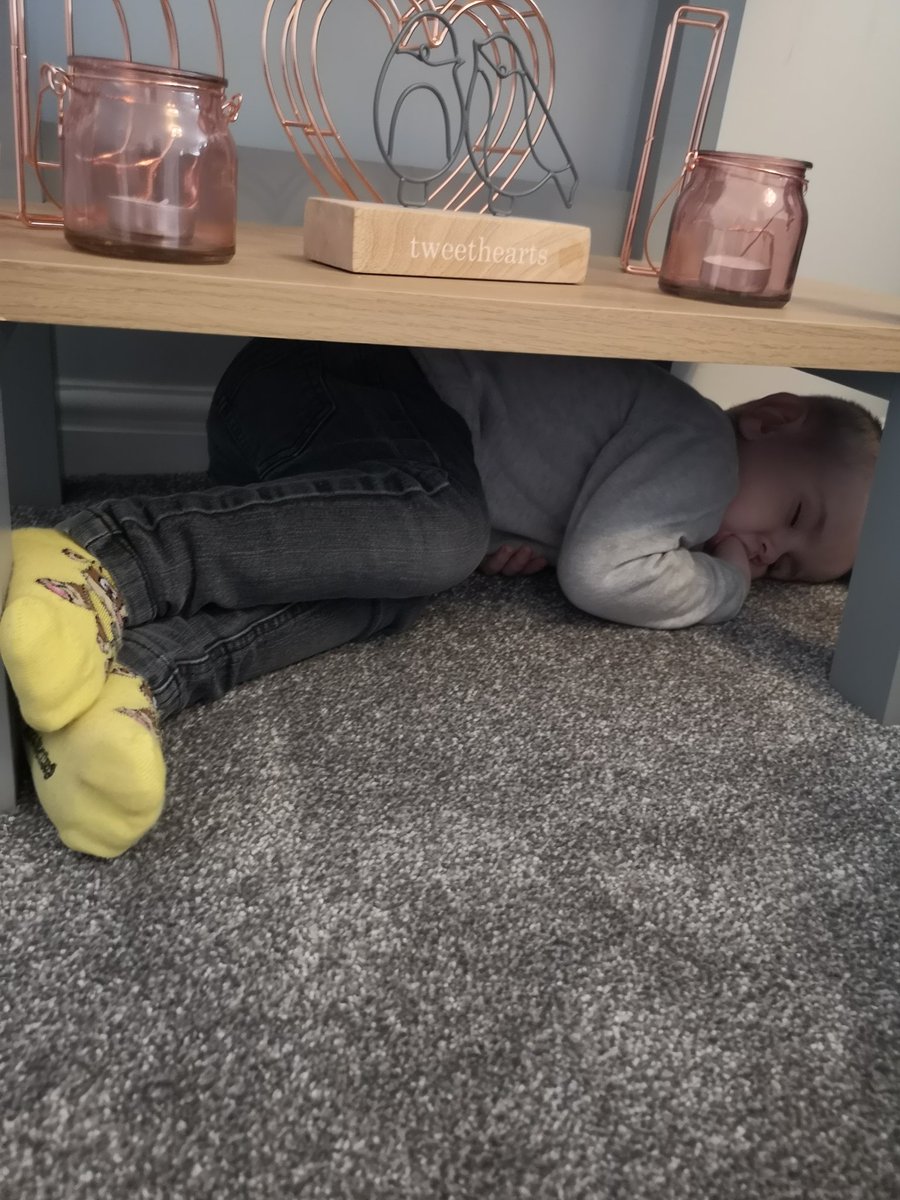 LauraAb69's tweet photo. When Life is hard crawl under a piece of furniture and sleep #2yearoldproblems #mybaby #hemeltsme https://t.co/ryoqRhTGZt