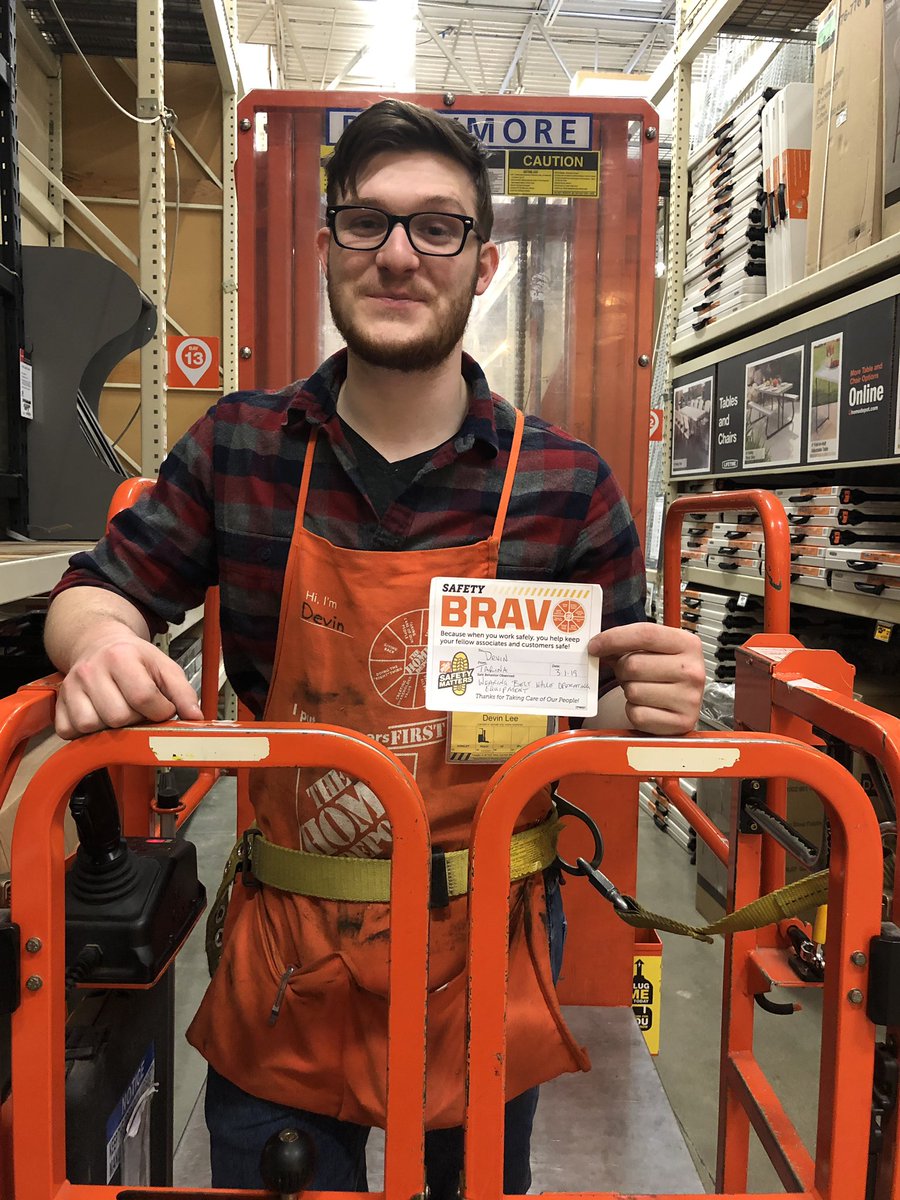 Devin wearing the safety belt on the Ballymore! #whyiworksafe #safetymatters #6514HomeDepot #OrangePromise