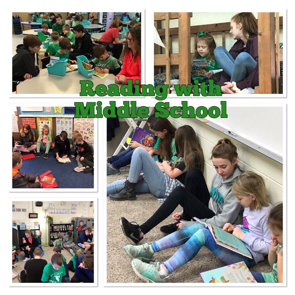 BoeFalcons's tweet photo. We sure do enjoy our time with the middle school! Glad  they could join us to finish up Read Across America Week. https://t.co/FCe4kbbVai