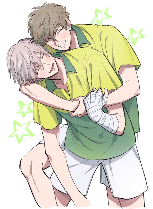 「hug yaoi」 illustration images(Oldest)