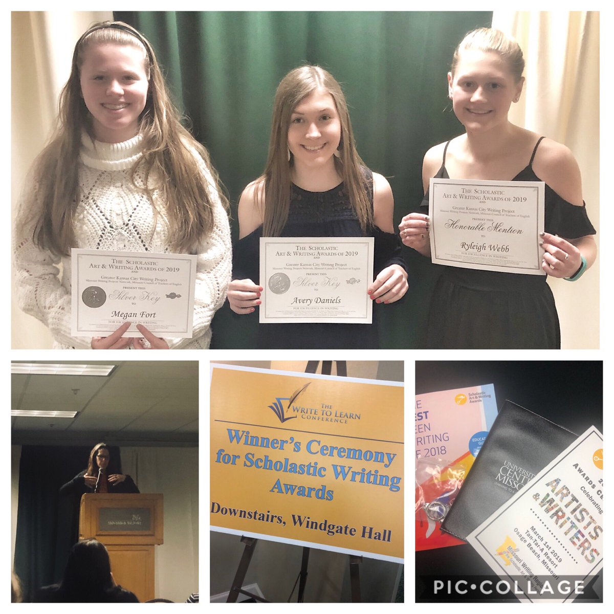 sreichard8ELA's tweet photo. @SVMSEagles I am so incredibly proud of these 3 writers! I loved celebrating their achievements at the Scholastic Writing Awards last night!Congratulations! #lpsleads #svmsleads #silverkeywinners #honorablemention https://t.co/qUnsPTBHKh