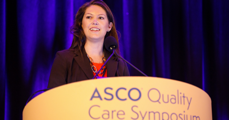 ASCO's tweet photo. #ASCOQLTY18 press program study by Dr. Stephanie Wheeler of @UNC @UNC_Lineberger featured on @npratc. Counting down to #ASCOQLTY19! https://t.co/w0wfUmHW8o https://t.co/AYDY7zPlx4