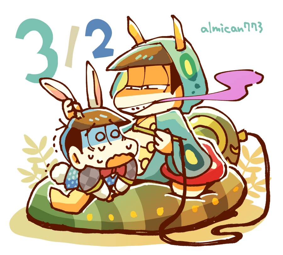 「#3月2日はチョロカラの日
すべりこみ〜〜!!!久しぶりにイモウサ描いたよ 」|あるみかん🏡のイラスト