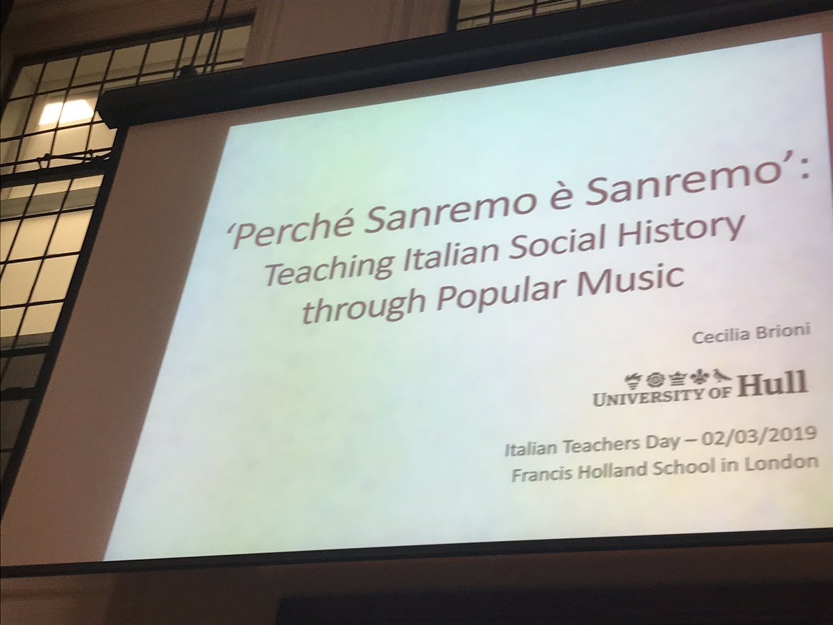 DanielaLaPenna1's tweet photo. The lovely Cecilia Brioni on Sanremo @Soc4ItalStudies @peter_langdale @f_faloppa #ChooseItalian https://t.co/1TyvKd58G4