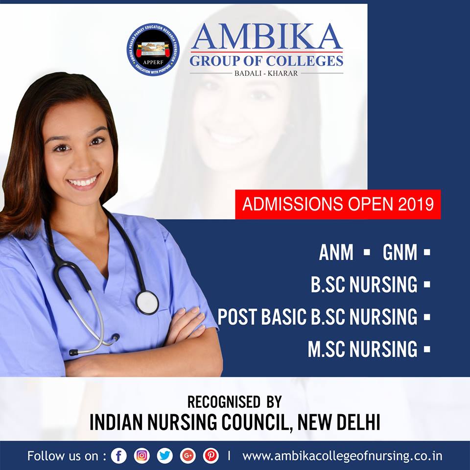 ambikacollege's tweet photo. #ThinkProfessional #ThinkAGCBadali
#ANM #GNM #PBNursing #BScNursing #MScNursing
#AdmissionsOpen2019 #Nursing #Admissions #Badali #Kharar #BestNursingCollege #NursingCollege #Mohali #AGC #NursingInstitute #BestNursingInstitute
https://t.co/JSVTjSWSUo I + 91 98880 87905 https://t.co/RLzY4pCWIY