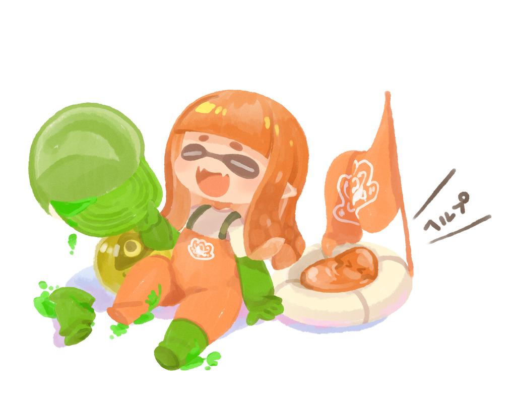 インクリング ,イカガール(スプラトゥーン) 「」|モタのイラスト