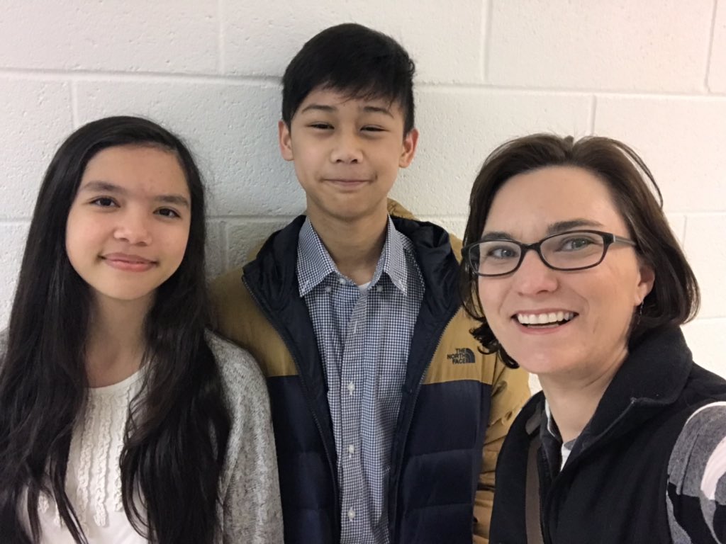 MaggieBrownK12's tweet photo. Here at Mount Vernon High School for the #NHD regional competition to support current Stars Team students who are competing today, and ran into a couple of former Stars Team students who are also competing! History runs strong with the Stars! #goodthingsrrms https://t.co/glF2DJudsF