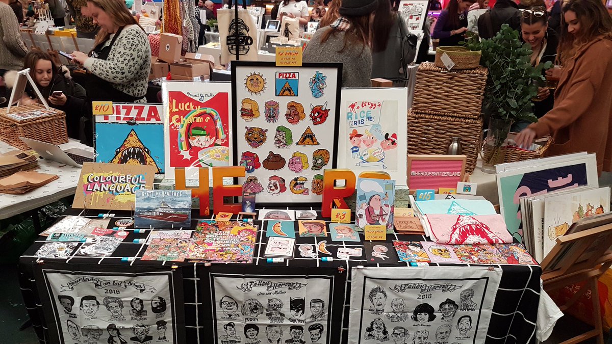 At <a href="/HawkerHouse/">Hawker House</a> with <a href="/heroswitzerland/">Hero of Switzerland</a> selling a load of tat. Come get some please x